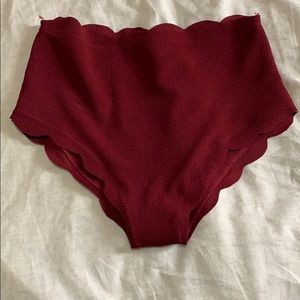 Scalloped High-waisted bikini bottoms - NEVER WORN